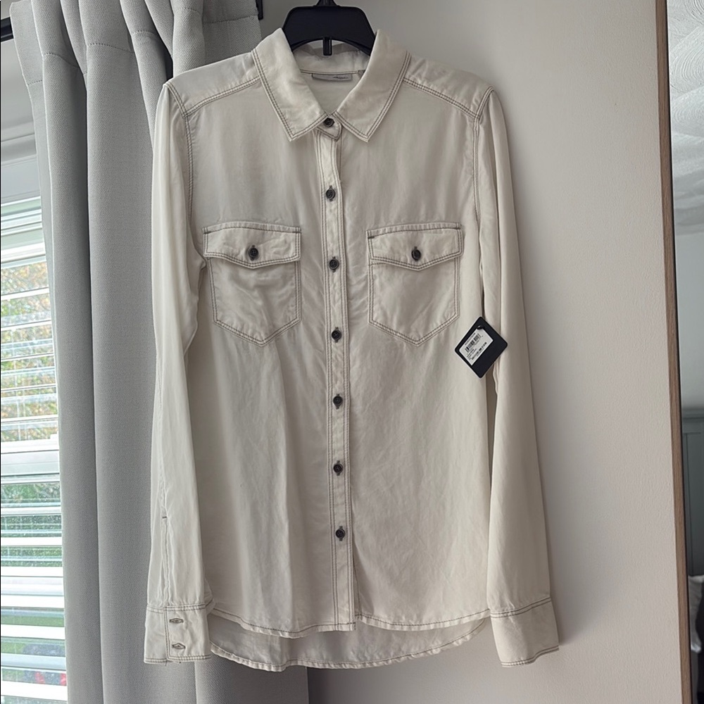 Nordstrom Halogen Cream Button-Up Shirt